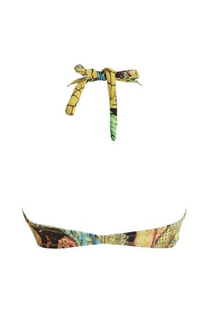 Раздельный купальник со змеиным принтом Alexandra: лиф-фашия и высокие плавки